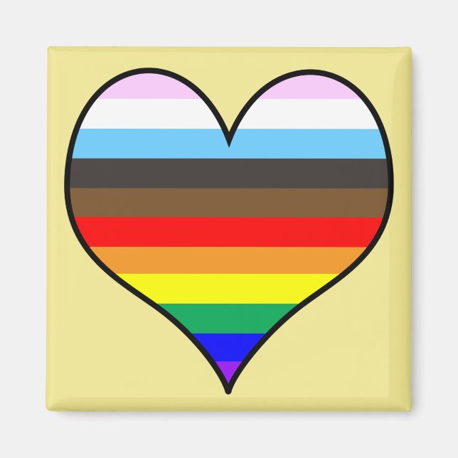 Imán Corazón arcoiris (Frente)