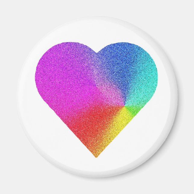 Imán Corazón arcoiris (Frente)