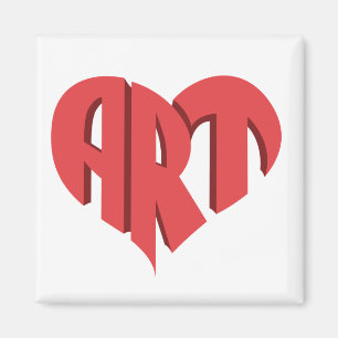 Imán Corazón artístico