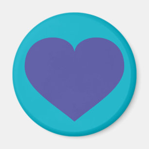 Imán Corazón azul