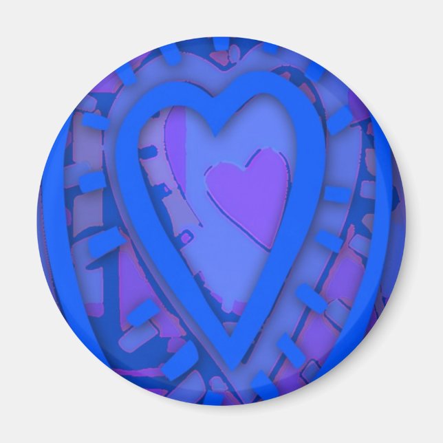 Imán Corazón azul (Frente)