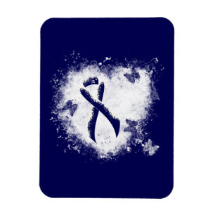 Imán Corazón azul marino del Grunge de la cinta