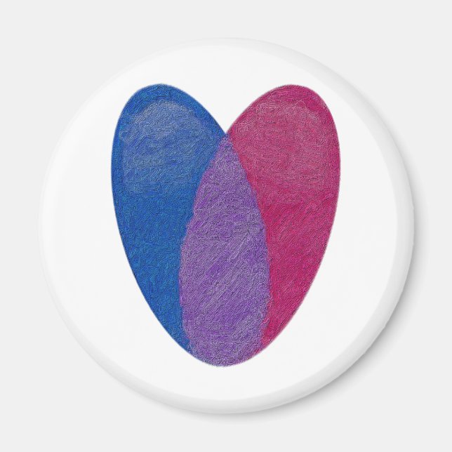 Imán Corazón bisexual (Frente)