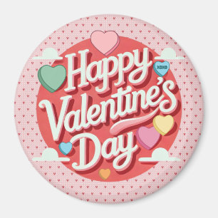 Imán Corazón colorido del día de San Valentín