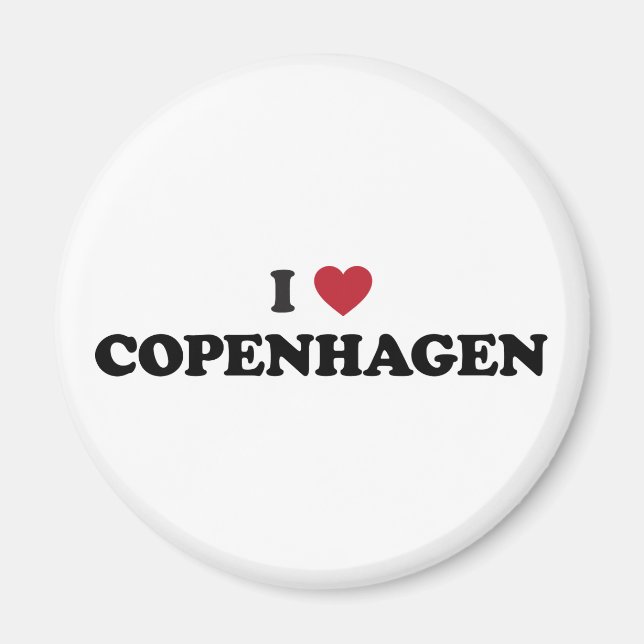 Imán Corazón Copenhague Dinamarca (Frente)