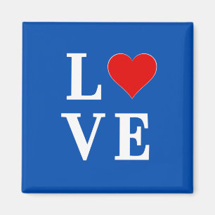 Imán Corazón de amor azul marino