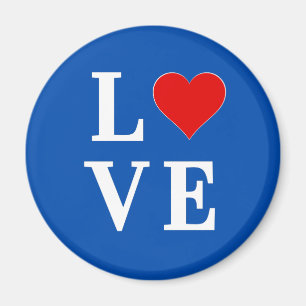 Imán Corazón de amor azul marino