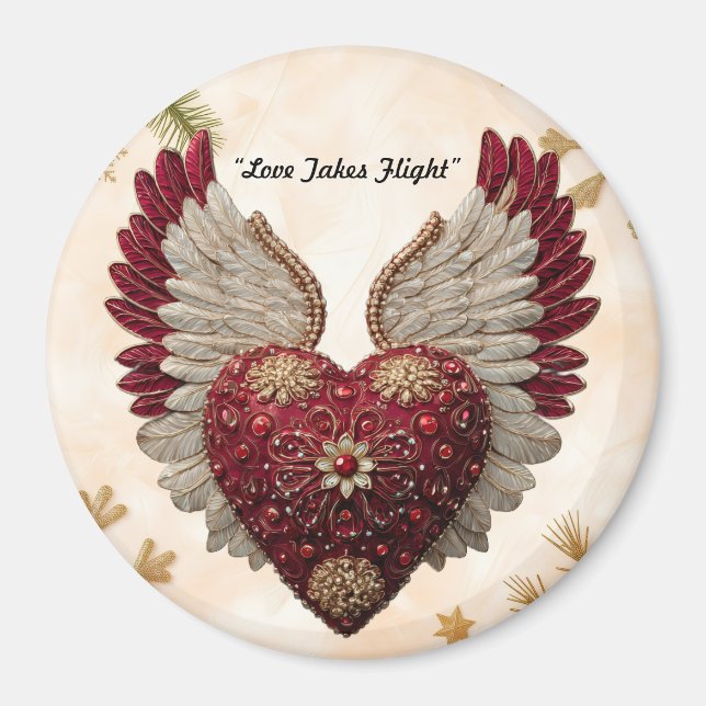 Imán "Corazón de Amor Celestial" (Frente)