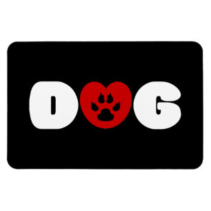 Imán Corazón de amor de perro