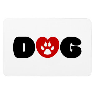 Imán Corazón de amor de perro