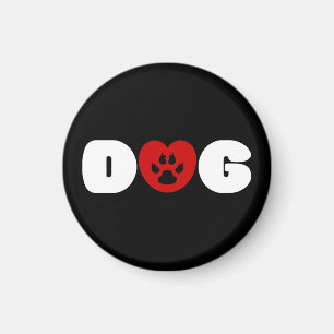 Imán Corazón de amor de perro