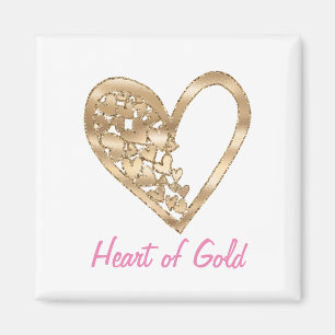 Imán Corazón de amor del oro