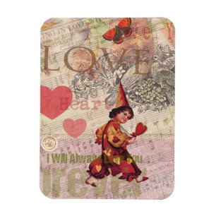 Imán Corazón de amor Dulce corazón San Valentín Querubí