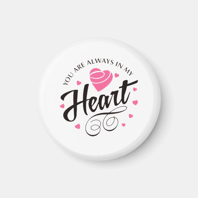 Imán Corazón de Amor Romántico (Frente)
