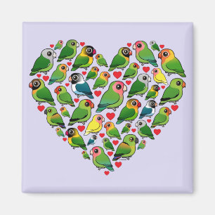 Imán Corazón de aves amorosas