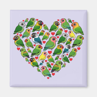Imán Corazón de aves amorosas