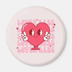 Imán Corazón de Babe de Amante Cute