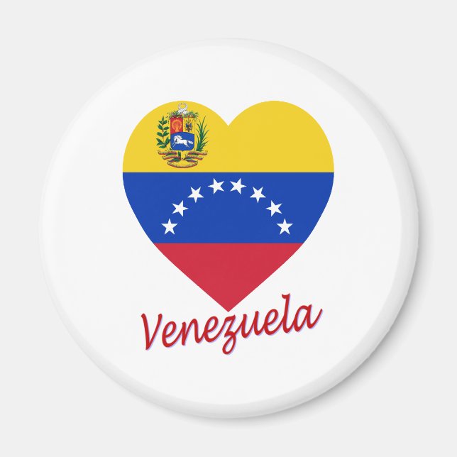 Imán Corazón de bandera de Venezuela (Frente)