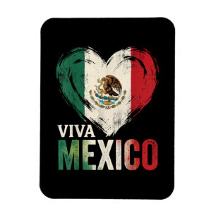Imán Corazón de bandera mexicana Viva México Día de la