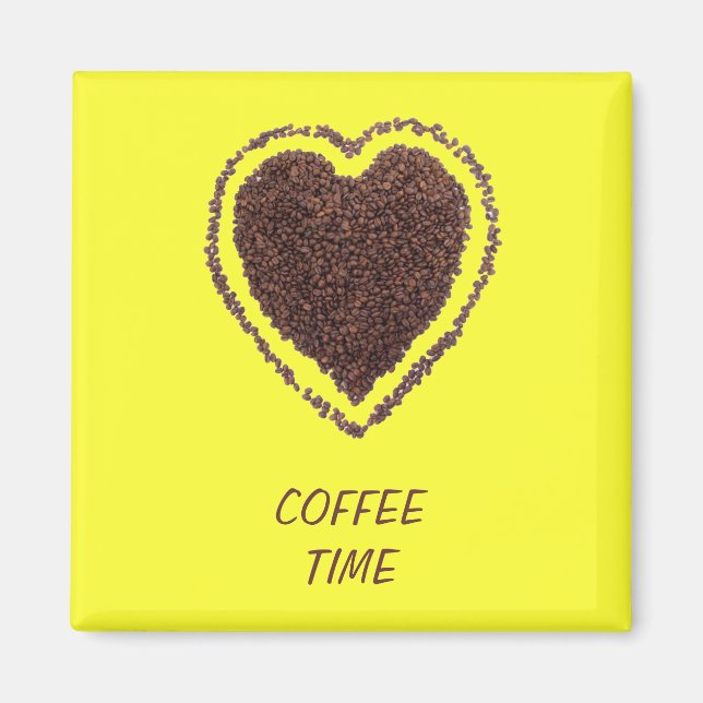 Imán corazón de café (Frente)