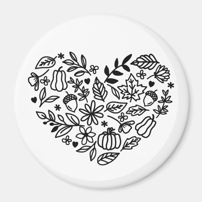 Imán Corazón de caída (Frente)