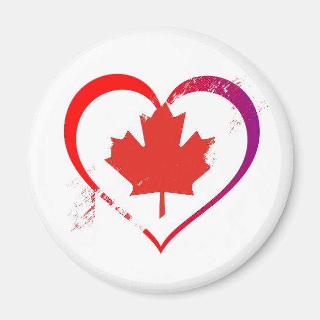 Imán Corazón de Canadá (Frente)