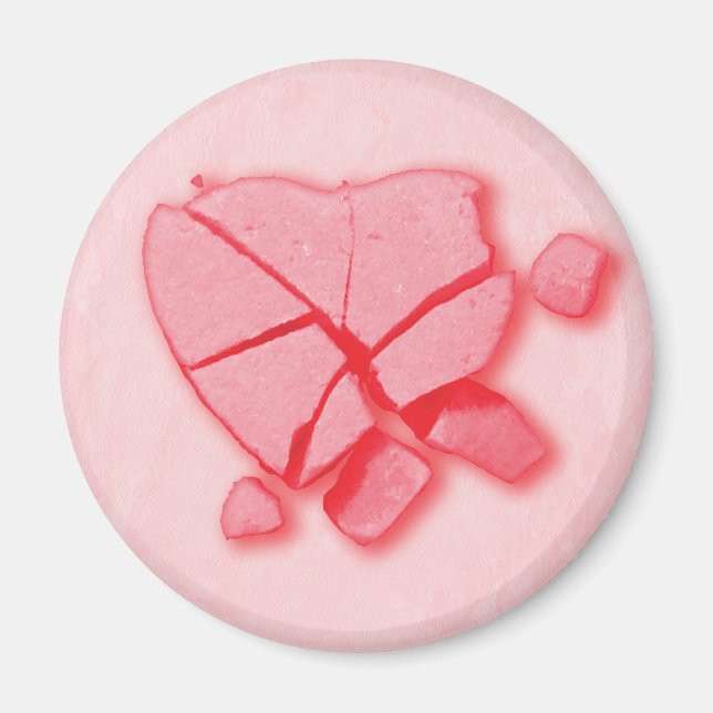 Imán Corazón de caramelo destrozado (Frente)