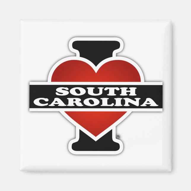 Imán Corazón de Carolina del Sur (Frente)