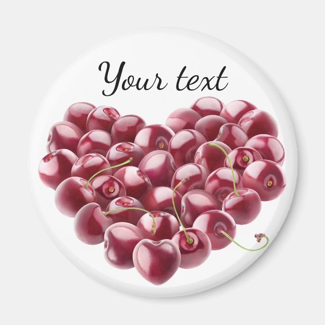 Imán Corazón de cerezo (Frente)