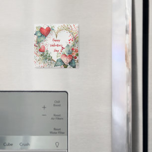 Imán Corazón de corona floral country personalizado de 