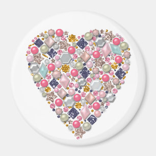 Imán Corazón de cuentas