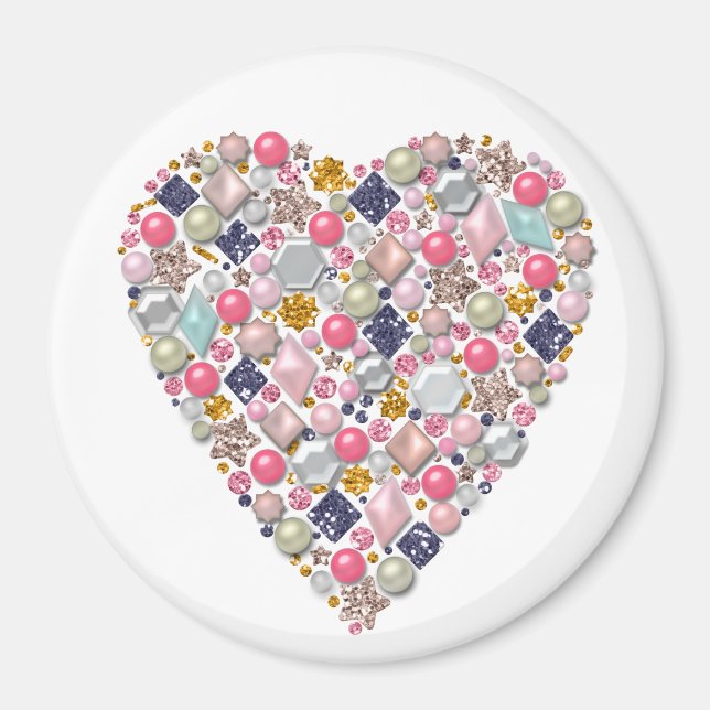 Imán Corazón de cuentas (Frente)