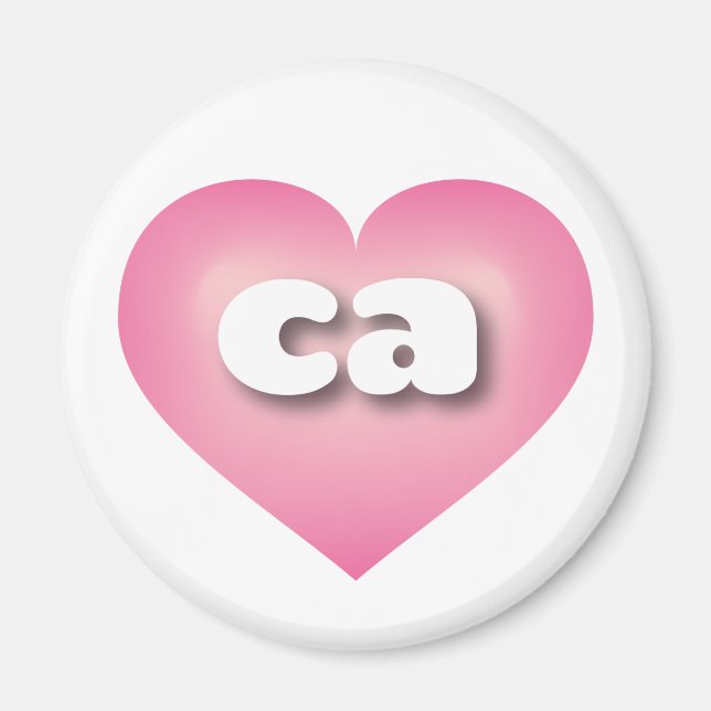 Imán Corazón de desvanecimiento rosa de California - Am (Frente)