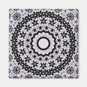 Imán Corazón de encaje negro sin costura retro romántic