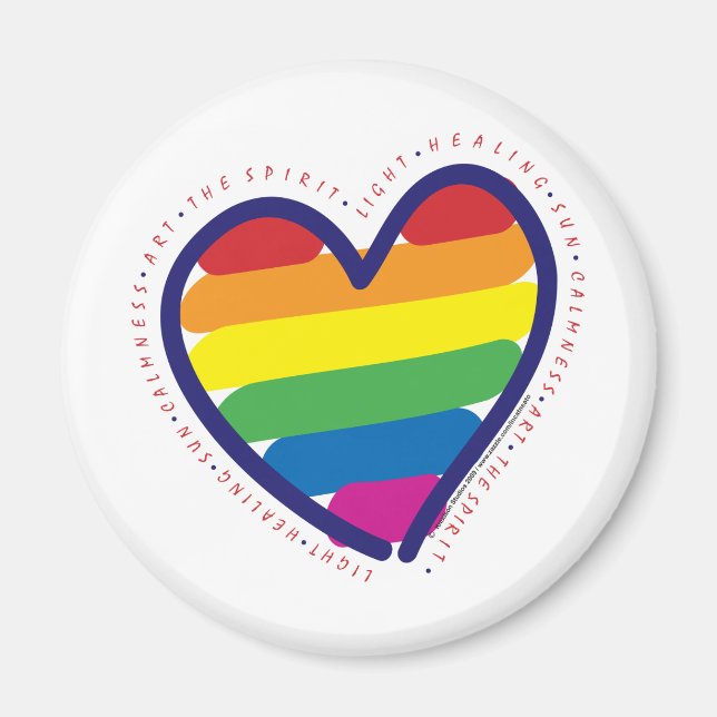 Imán Corazón de espíritu del orgullo gay (Frente)