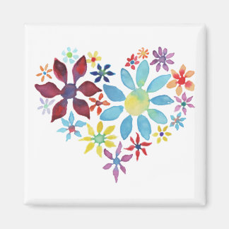 Imán Corazón de flores
