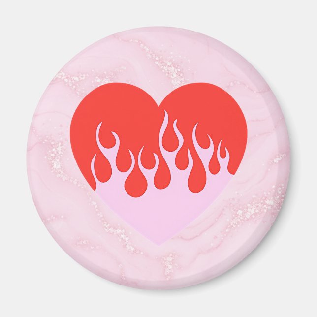 Imán Corazón de Fuego (Frente)