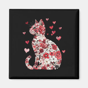 Imán Corazón de gato de San Valentín - Feliz Meowentín