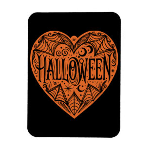 Imán Corazón de Halloween, Corazón de forma naranja, Fi
