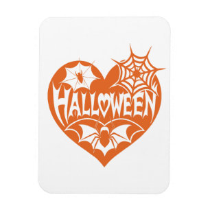 Imán Corazón de Halloween, Corazón de forma naranja, Te