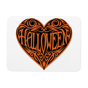 Imán Corazón de Halloween, Corazón Naranja, Fiesta