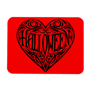 Imán Corazón de Halloween, Corazón Negro, Fiesta