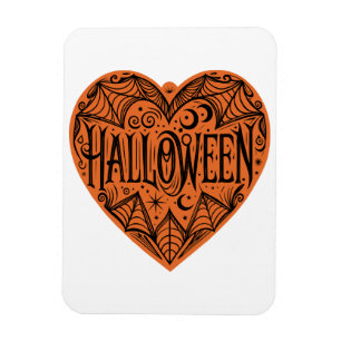 Imán Corazón de Halloween, forma de corazón naranja, fe