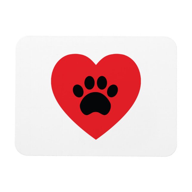 Imán Corazón de impresión de trazos (Horizontal)