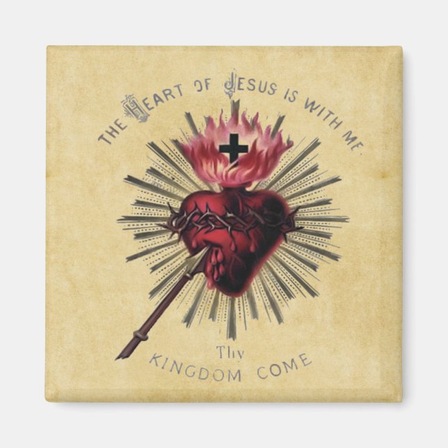 Imán Corazón De Jesús Magnet (Frente)