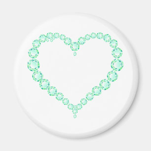 Imán Corazón de joyas de Esmeralda