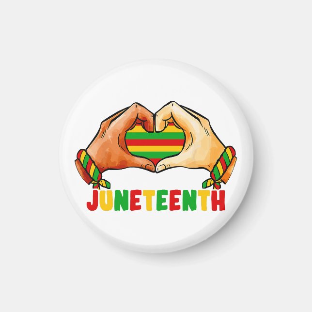 Imán Corazón de Juneteenth  (Frente)