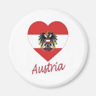 Imán Corazón de la bandera de Austria