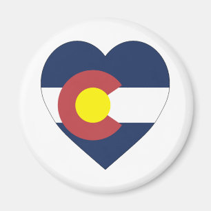 Imán Corazón de la bandera de Colorado