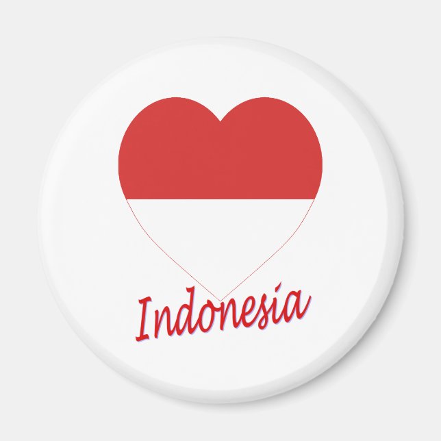 Imán Corazón de la bandera de Indonesia (Frente)